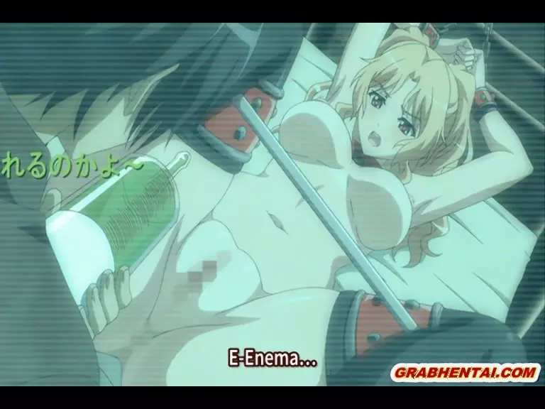 Hentai Enema Porn - Bondage hentai ass dildoed and injection an enema